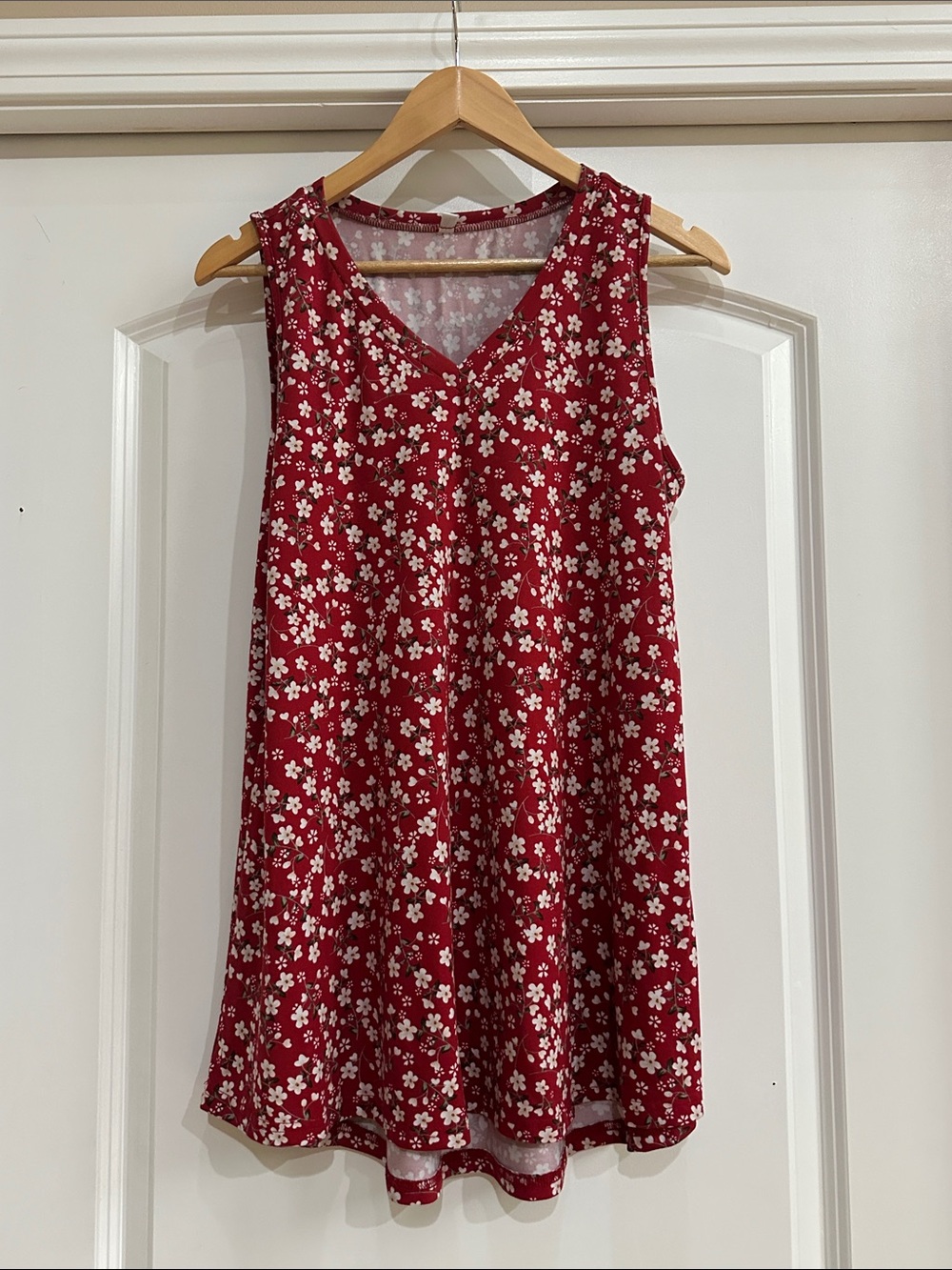 Floral V-Neck Tunic Tank